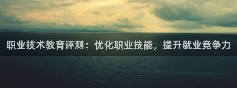 ag九游会j9登录入口旧版|职业技术教育评测：优化职业技能，提升就业竞争力